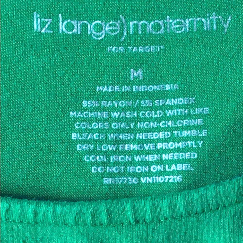 Liz Lang maternity medium Kelly green jersey dress - Picture 3 of 3